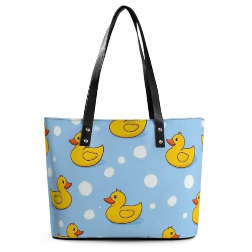 Large Commuter Bag Fashion Leather Handbag Shopping Tote Bag For Women Men