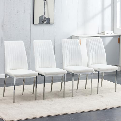 Conjunto de comedor modular Mesa de grupo completo con función de estante integrada y cuatro cómodos sillones de cuero sintético para la cocina sala de estar muebles modernos conjunto de muebles