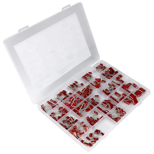 CPROSP 200 Pièces Condensateurs Polypropylène, 23 Valeurs Condensateurs électrolytiques 1nf 10nf 22nf 47uf 330nf 470nf 1uf, Assortiment de Condensateur,...