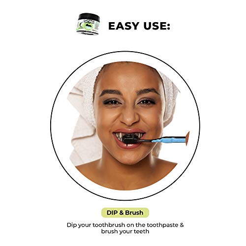 Coal White Toothpaste , Charcoal Teeth Whitening Toothpaste, Natural Activated Charcoal Toothpaste , Fluoride Free Toothpaste For Oral Care (2 Oz) - Mysteek Naturals #TOP4