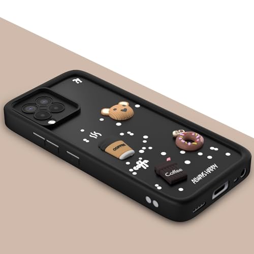 Image of Bintage Cute Fun Taddy| 3D Ball Bear| Donut| Coffee Rubber Case Full Body & Camera Protection Back Cover Compatible for Samsung Galaxy M32 4G - Black