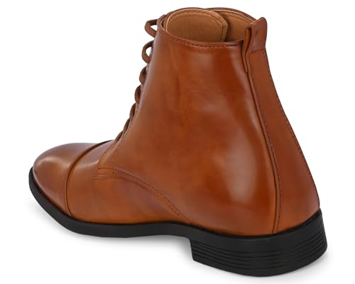 Image of Server Men's Chelsea Ankle Boots | Casual Boots for Men | Ankle Height Boots| All Day wear | Comfortable Formal Office & Business Wear Shoes | Lace up Boots | Derby Boots