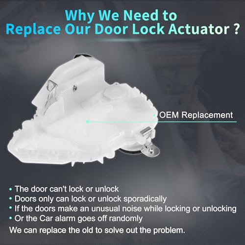 Image of X AUTOHAUX Replacement Front Right Passenger Side Power Door Lock Actuator Motor for Honda Civic 2006-2011 Door Latch Actuator Assembly Replace White