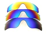  Galaxylense Lentes de reemplazo para Oakley Radarlock Path para hombre o mujer 140x1.5x44 Regular Azul y Verde y Rojo