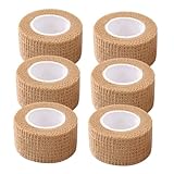 CLISPEED 6 Rollen Elastisches Selbstklebendes Anti rutsch Tape Hautfarben für Möbelbeine Geräuschdämpfend Bodenschonend Flexibles Schutzband für Finger und Stuhlbeine