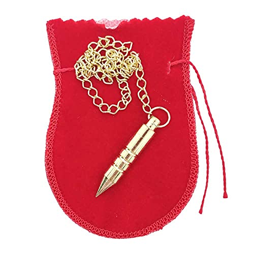 Pêndulo de aço Dourado Radiestesia e Radiônica