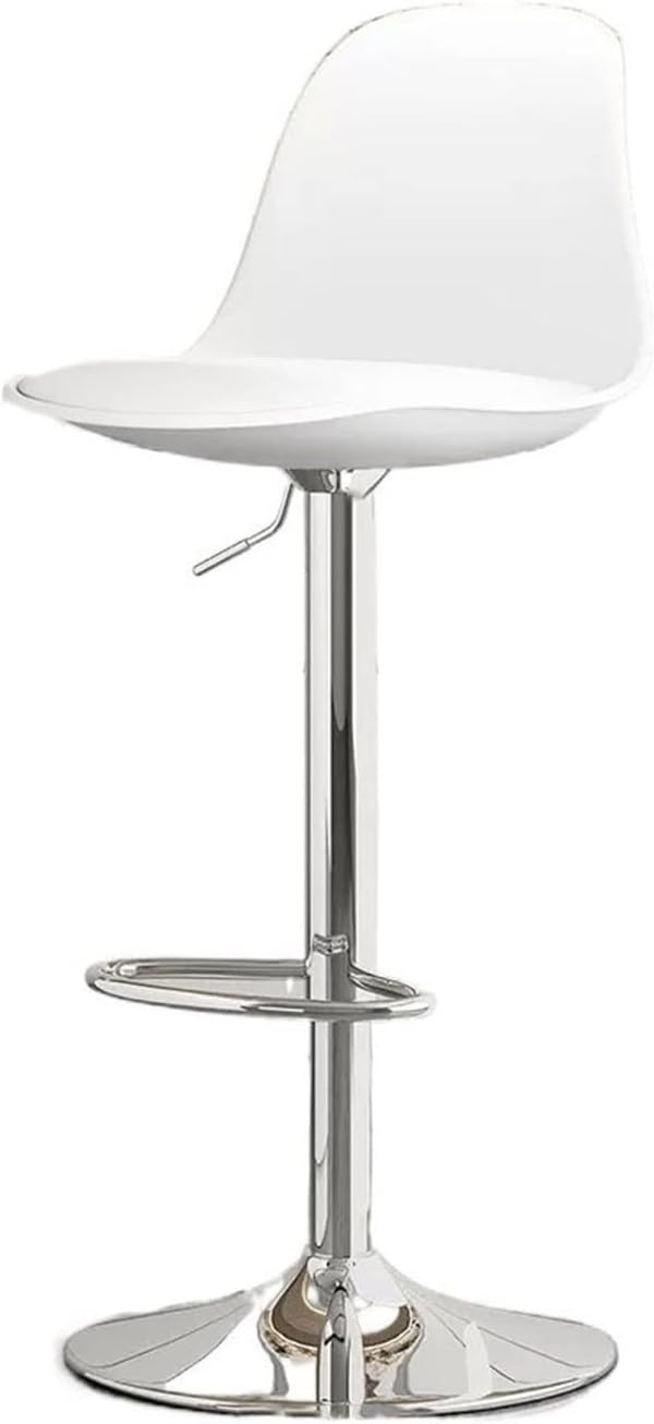 ULTRAWAVE Bar Stools Modern High Stool Wrought Iron Rotatable Lift Bar Chair (60-80cm) PU Leather Seat High Bar Stool Leisure Bar Chair Barstool (Color : C)