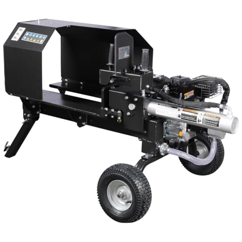 Benzin Holzspalter 12 Tonnen – Horizontaler Hydraulikspalter mit 6.6 PS Motor, 54 cm Stammlänge & 8 Sek. Zykluszeit – Mobiler Brennholzspalter für Stammholz max 280mm
