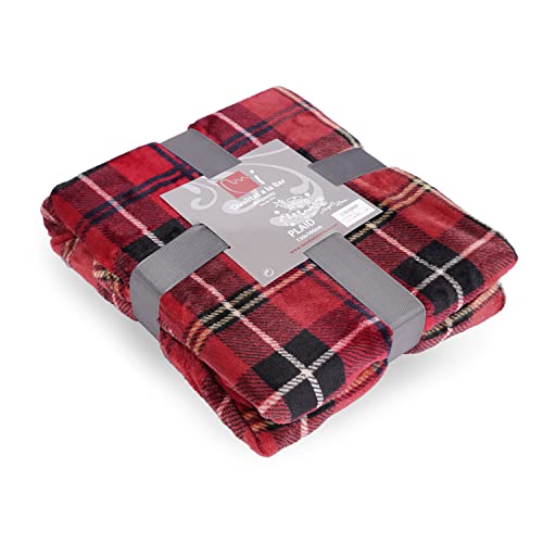 Manta/Plaid para el sofá o Cama en Terciopelo Tacto Seda o visón (130x160, Miami RO)