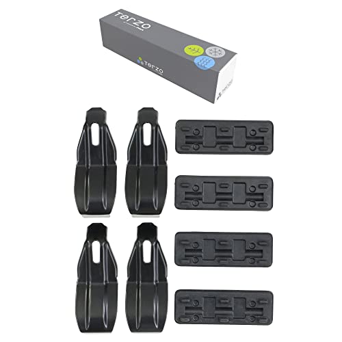 Terzo テルッツォ (by PIAA) ルーフキャリア ベースキャリア 車種別取付ホルダーセット 4個入 ルーフレール無しタイプ ブラック 【スバル フォレスター H30.7~ 型式 SK9.E】 EH434