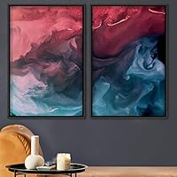 2 Piece Framed Canvas Wall Art Natural Abstract Canvas Prints Home Artwork Decoration for Living Room,Bedroom - 16