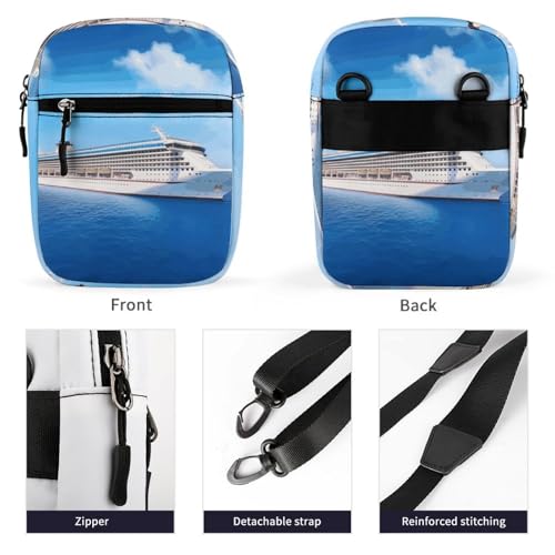 Personalized Small Crossbody Bag Water Resistant Messenger Bags Mini Cruise Ship Printing SlingBag For Men Women3