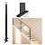 Muzata Cable Railing Post Slope Stair Angle Rectangle Weldless 36"x1”x2” Stainless Steel Black Powder Coated Pre-Drilled Posts PR11 BA4S