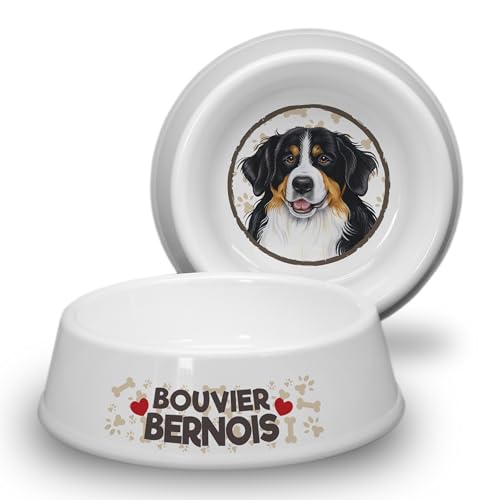 Bouvier BERNOIS (FRA) - Hundenapf Ø 21cm. Rutschfester Futternapf Trinknapf, Fressnapf, Wasserschale, Haustierschüssel. Praktisch, Robust, Langlebig.