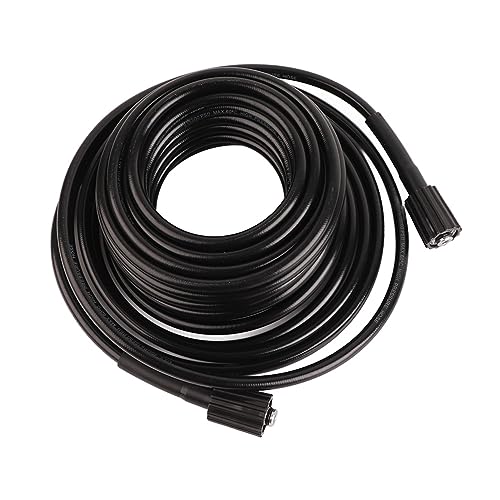 Jadeshay Pressure Washer Hose, Replacement Jet Wash Hose 15M High Pressure Washer Hse Pipe Quick Connector Replacement Extension Hose for Pressure Washer M22 Cleaning Gun