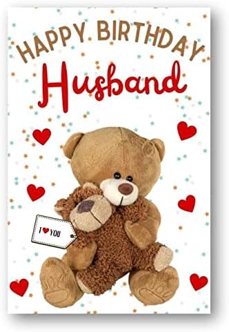 Second Ave Husband I Love You Bear Cute Happy Birthday Card Greetings Card
