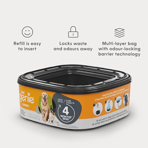 Pet Genie Jumbo Refill 1-Pack | Up to 4 Months of Supply | Ultimate Odour Control Dog Poop Bags - Image 4