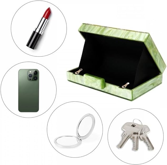 Image of Acrylic Handbags for Women Multicolor Perspex Geometric Purses Box Clutch Elegant Crossbody Bag for Lady Evening Banquet Prom