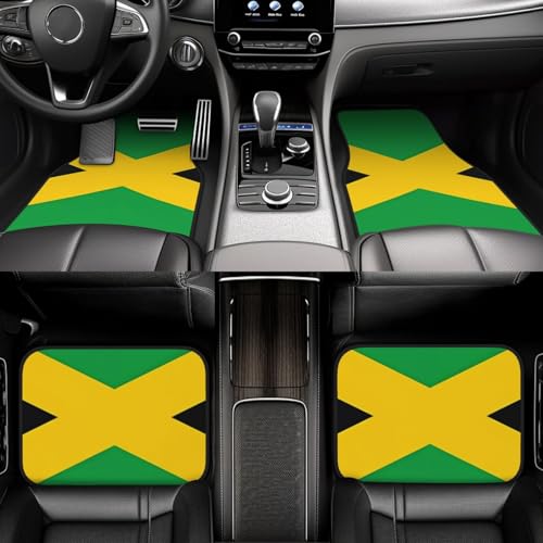 Alfombrillas universales para coche con diseño de Jamaica juego antideslizante 4 unidades