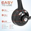 Delton 10X Bluetooth Computer Headset, Over-The-Head Single Ear Wireless Headset with Noise Canceling Mic, USB Dongle for Computer/Laptop, Perfect for Home, Office, Call Center, Truck Driver - Black