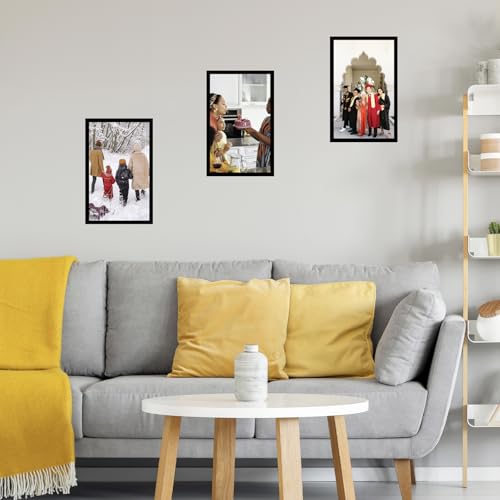Image of JCJMY 12x20 Picture Frame Black for Poster Photo Picture, Horizontal and Vertical Formats for Wall Hanging, 12 x 20 Wall Gallery Poster Photo Frame for 12 by 20 Photos Posters, Black