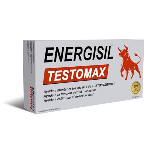 ENERGISIL® TESTOMAX – 30 Cápsulas con Maca, L-Arginina, Tribulus Terrestris, Ashwagandha, Ácido D-Aspártico, Zinc, Selenio y Vitaminas – Complemento Alimenticio para Niveles Normales de Testosterona