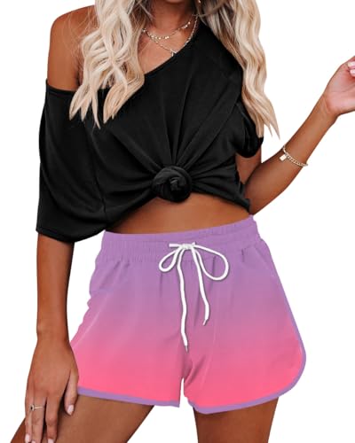 Image of For G and PL Women Summer Floral Beach Boardshorts with Pockets Swim Trunks
