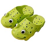 Frog Slippers Frog Sandals Unisex Animal Slippers Bathroom Pool Sandals(Frog-green,38)