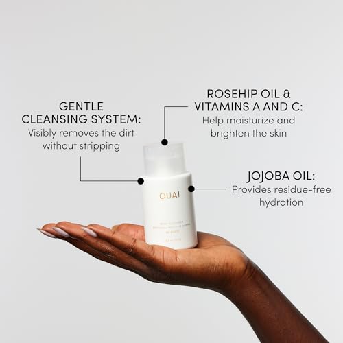 OUAI St. Barts Travel Bundle - Includes Scalp & Body Scrub, Foaming Body Cleanser, and Hydrating Body Cream - Travel Size Hair & Body Care (3 Count, 3.4 Oz/3.4 Oz/3 Oz)