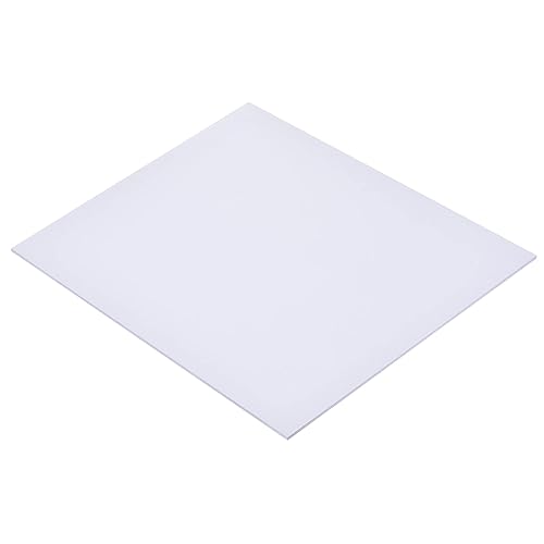 MECCANIXITY Hoja de plástico ABS blanco de 10 x 8 x 0.06 pulgadas para modelo de construcción, manualidades de bricolaje, panel, paquete de 4