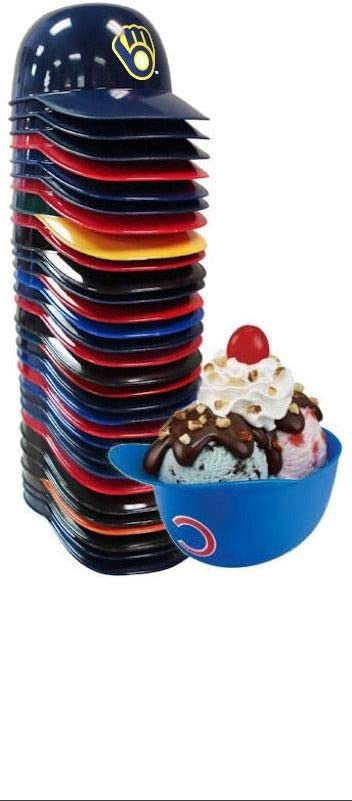 MLB Houston Astros Ice Cream Size Six Pack Helmet Snack Bowl, Mini, Navy