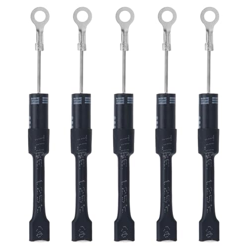 Semetall CL01-12 Microwave Diodes 0.35A 12KV, Black High Voltage Diode,Compatible for WB27X10930 DE91-70063D LG 6851W1A002E Replaceable Parts T3512, 3512, HVM12, 512H,5 Pack