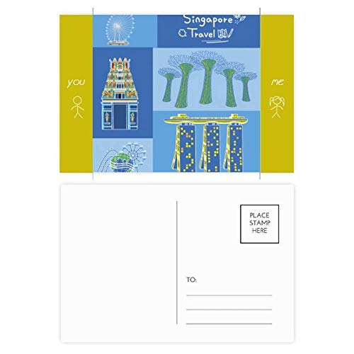 Carte postale Singapour pour écrire à un ami et décorer un carnet de voyage voyage souvenir
