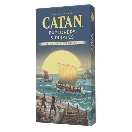 CATAN Explorers & Pirates - 5-6 Player Expansion 6th Edition, Multicolor, 5.82 X 1.69 X 0.1 = 0.94 Cubic Inches - Image 2