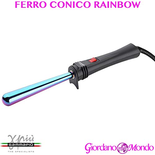 FERRO CAPELLI CONICO GAMMA PIU' RAINBOW IRON PER ONDE E RICCI PERFETTI