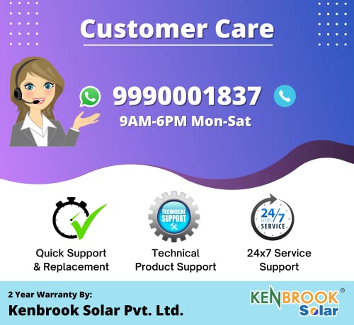 Image of Kenbrook Solar Street Light All in One - IP65 Waterproof, Automatic On Off Motion Sensor Solar Light for Outdoor Use (15 Watt)