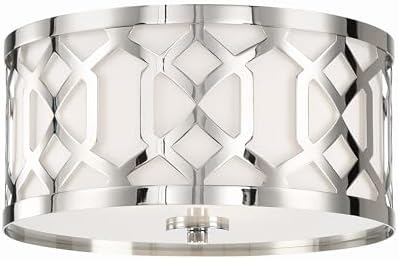 Crystorama Libby Langdon Jennings 3 Light Polished Nickel Flush Mount