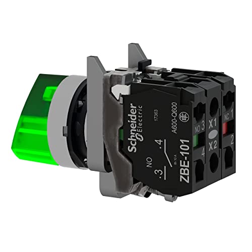 SEL.LUM.LED 120V vert NA+NC bouton de commande premium