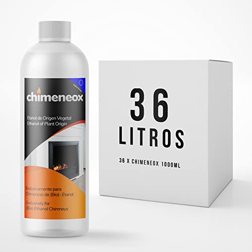 Caja 36 Botellas de 1 litro Bioetanol 96% Origen Vegetal para chimeneas Cover