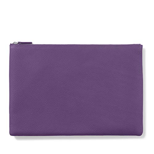 Large Pouch - Full Grain Leather - Grape (purple)