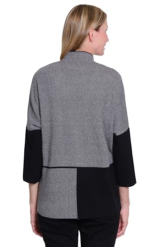 Image of Ali Miles Women's Color Blocked Sweater Mock Neck Dolman Sleeve
