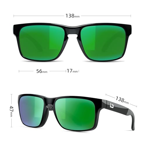 Image of Bnus italy made classic sunglasses corning real glass lens w. polarized option