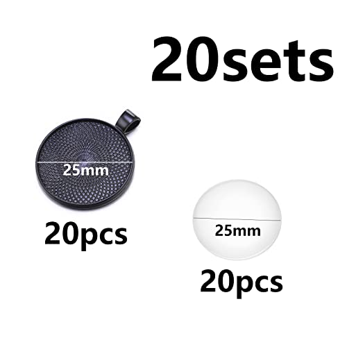 HERZWILD 20 Sets Round Bezel Pendant Trays - Image 2