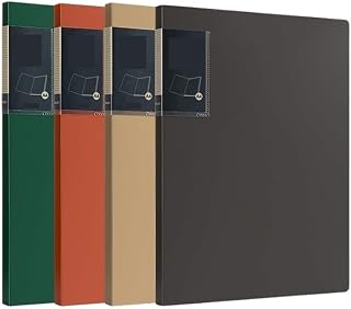 FZL02068LM Carpeta de Archivos Carpeta A4 de 4 Piezas con Insertos Transparentes, 30 páginas, PP, Organizador de Documentos Multicapa for contratos. Carpeta