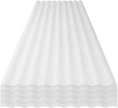StormGuard PVC Corrugated Sheet 90 x 200 cm Transparent Waterproof Roof Panel for Conservatories Carports (Pack of 5)