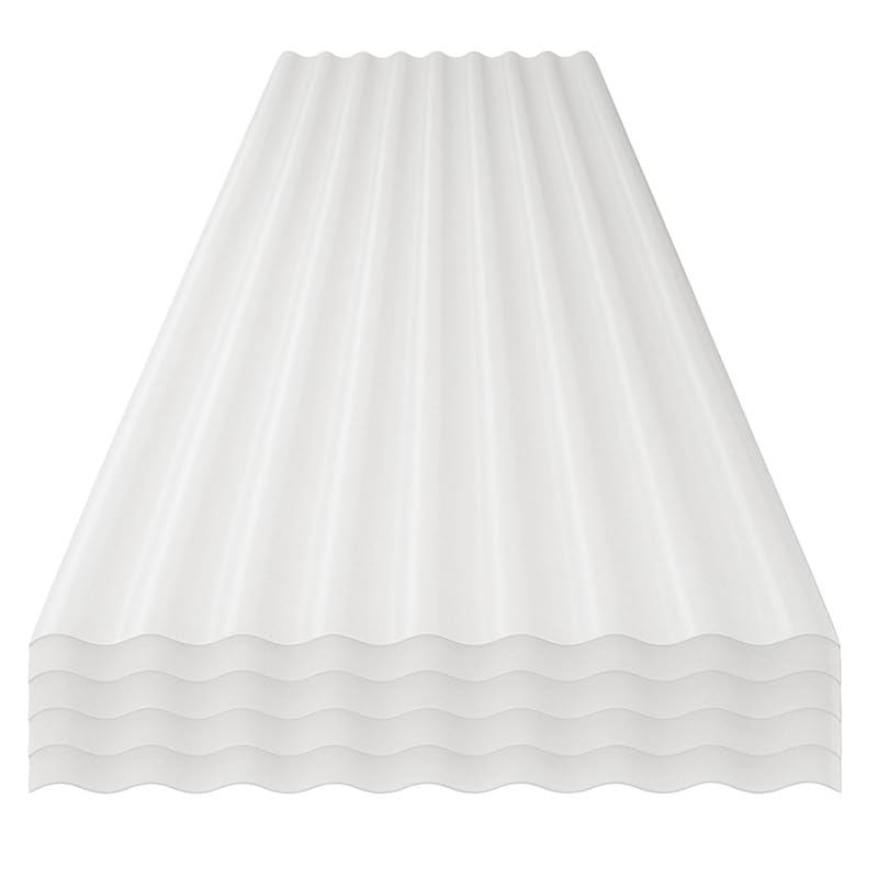 StormGuard – 5 placas onduladas de PVC – 90 x 200 cm transparente – Panel de techo impermeable – tejados de porche