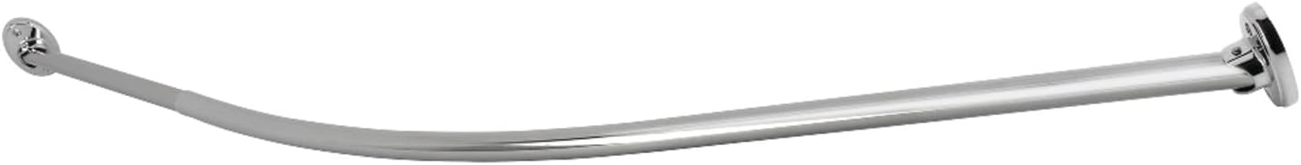 Kingston Brass CC7211 Edenscape 72" Stainless Steel Single Curved Shower Curtain Rod, Polished Chrome