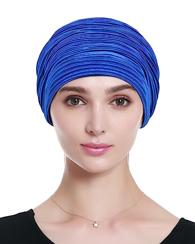 Alnorm Pleated Turban Classy Wraps Gifts Chemo Headwear for Women3