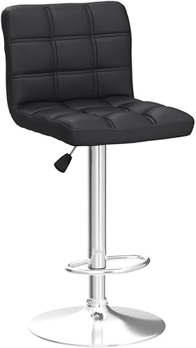 Miniatura 24 de ZENY Taburetes de bar extragrandes – Sillas de mostrador ajustables de altura giratoria, juego de 4, taburetes cuadrados de piel sintética para