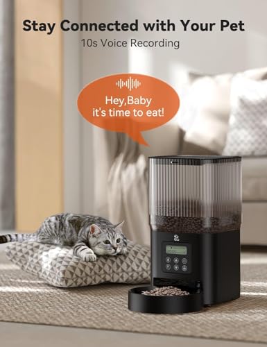 Olelica Automatic Cat Feeder, Automatic Dog Food Dispenser 5L Programmable Control 1-6 Meals Per Day thumb #2
